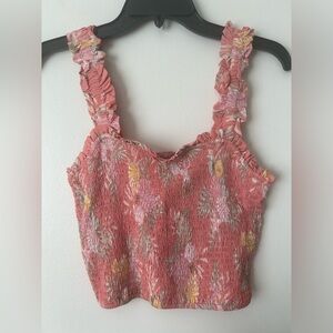 Forever 21 crop top floral size large